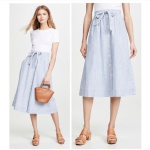 Madewell Tie Palisade Midi Skirt